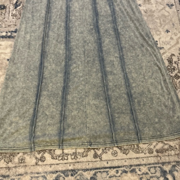 Crew Basics Vintage-Inspired Light Blue “Denim Look” Maxi Skirt - Picture 13 of 15